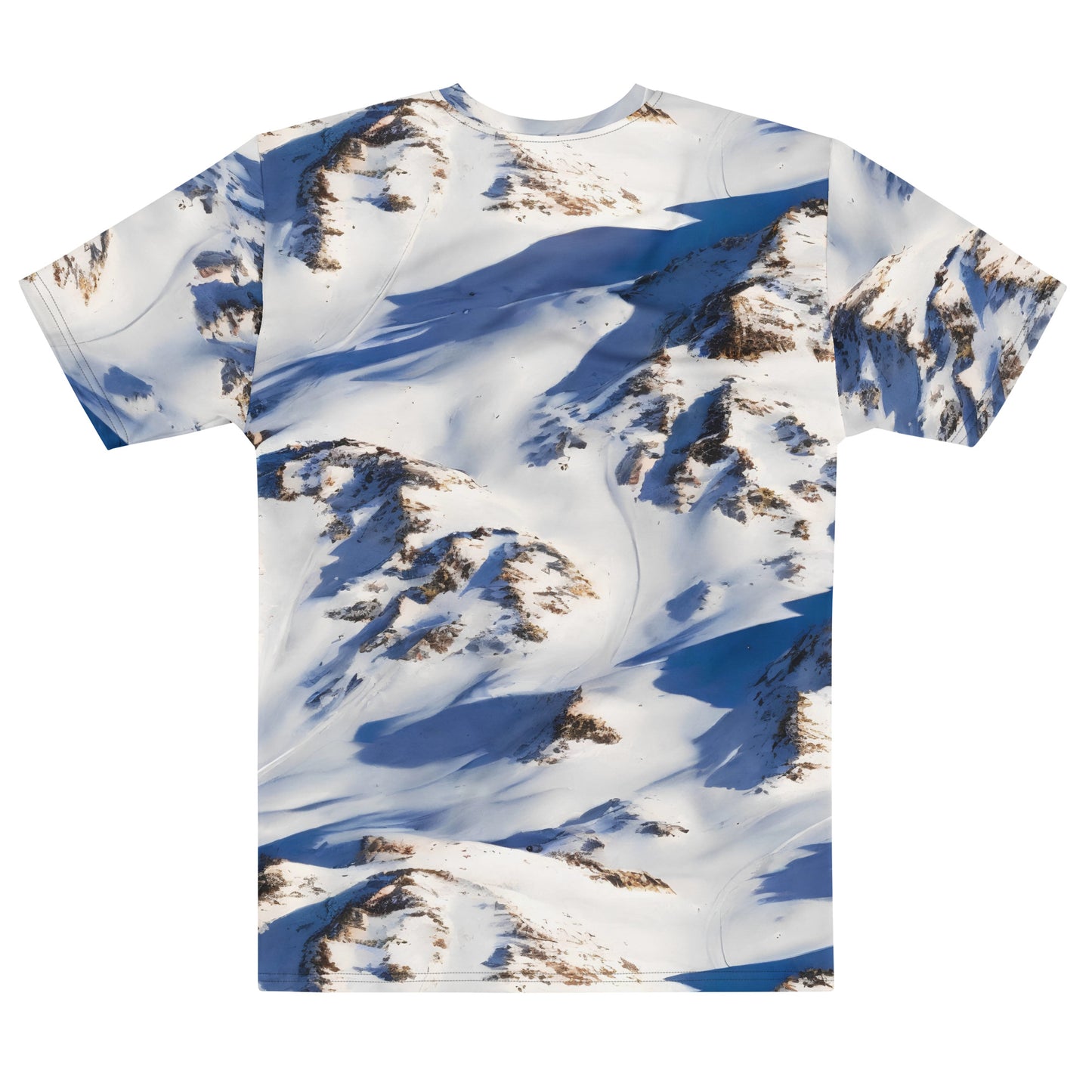 Men's Crew Neck T-Shirt - Snowlit Peaks