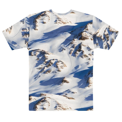 Men's Crew Neck T-Shirt - Snowlit Peaks