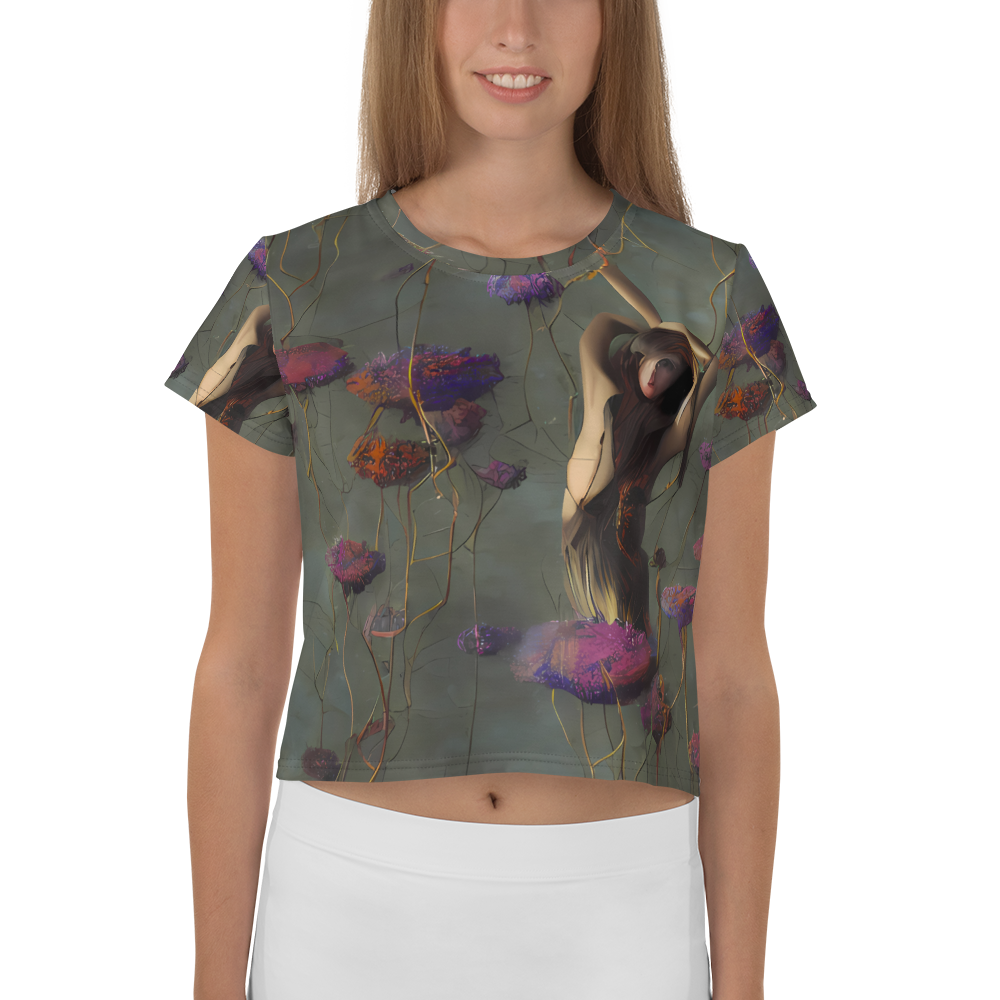 Women's Crop Tee - Ethereal Bloom