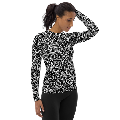 Women's Rash Guard - Inky Whispers