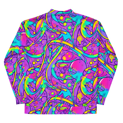 Bomber Jacket - Neon Galaxy Whirl