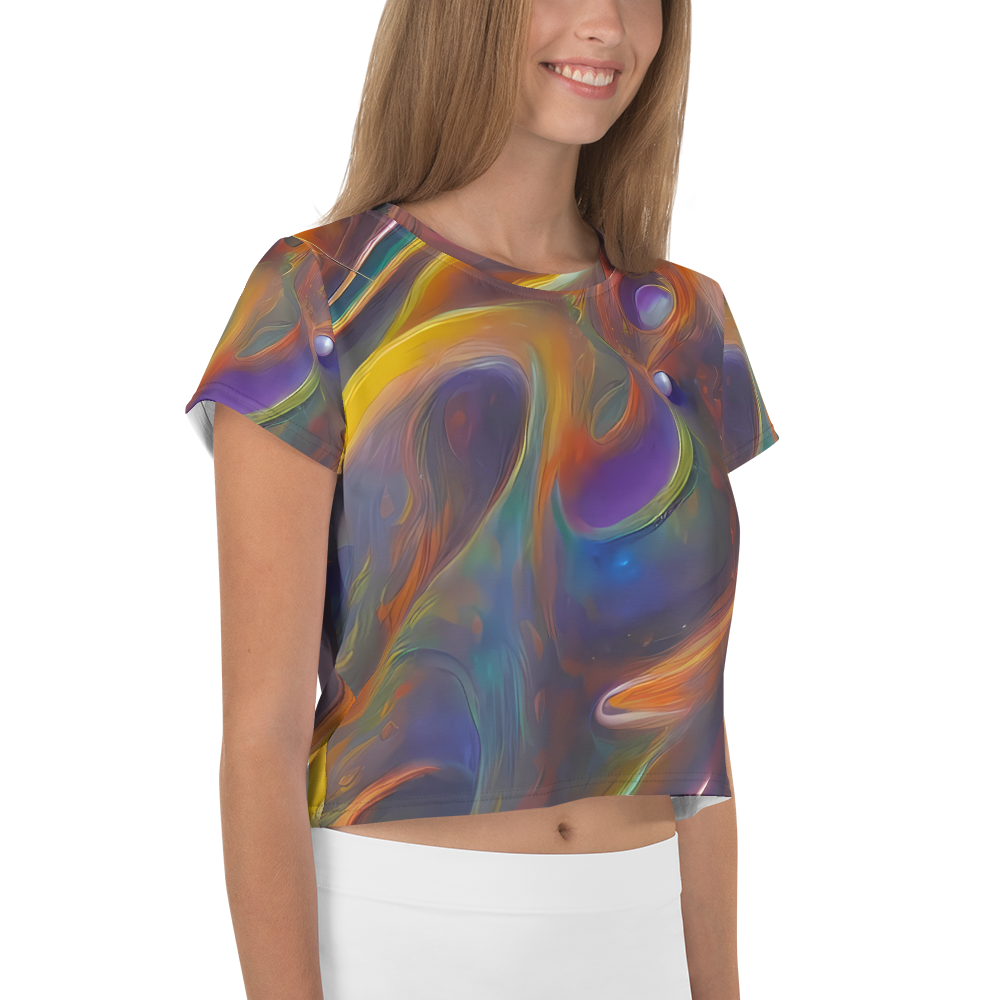 Women's Crop Tee - Pre-Raphaelite Ripple