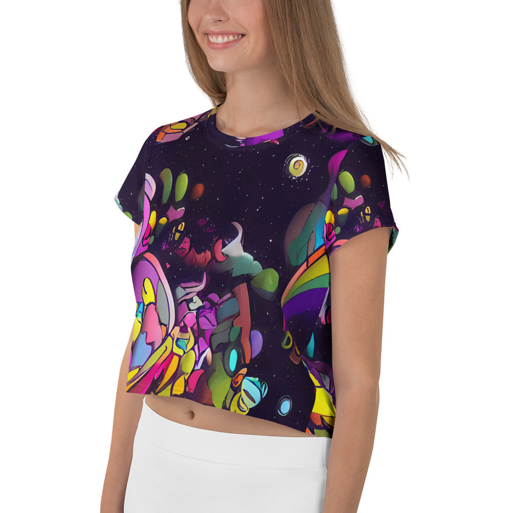 Women's Crop Tee - Galactic Playground