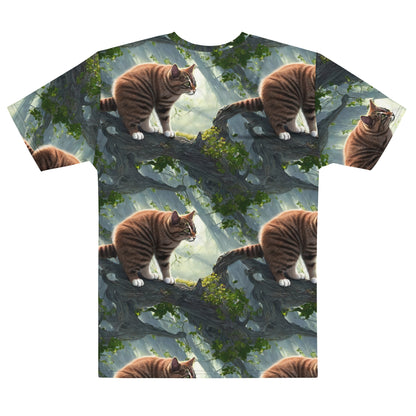 Men's Crew Neck T-Shirt - Whiskered Enigma