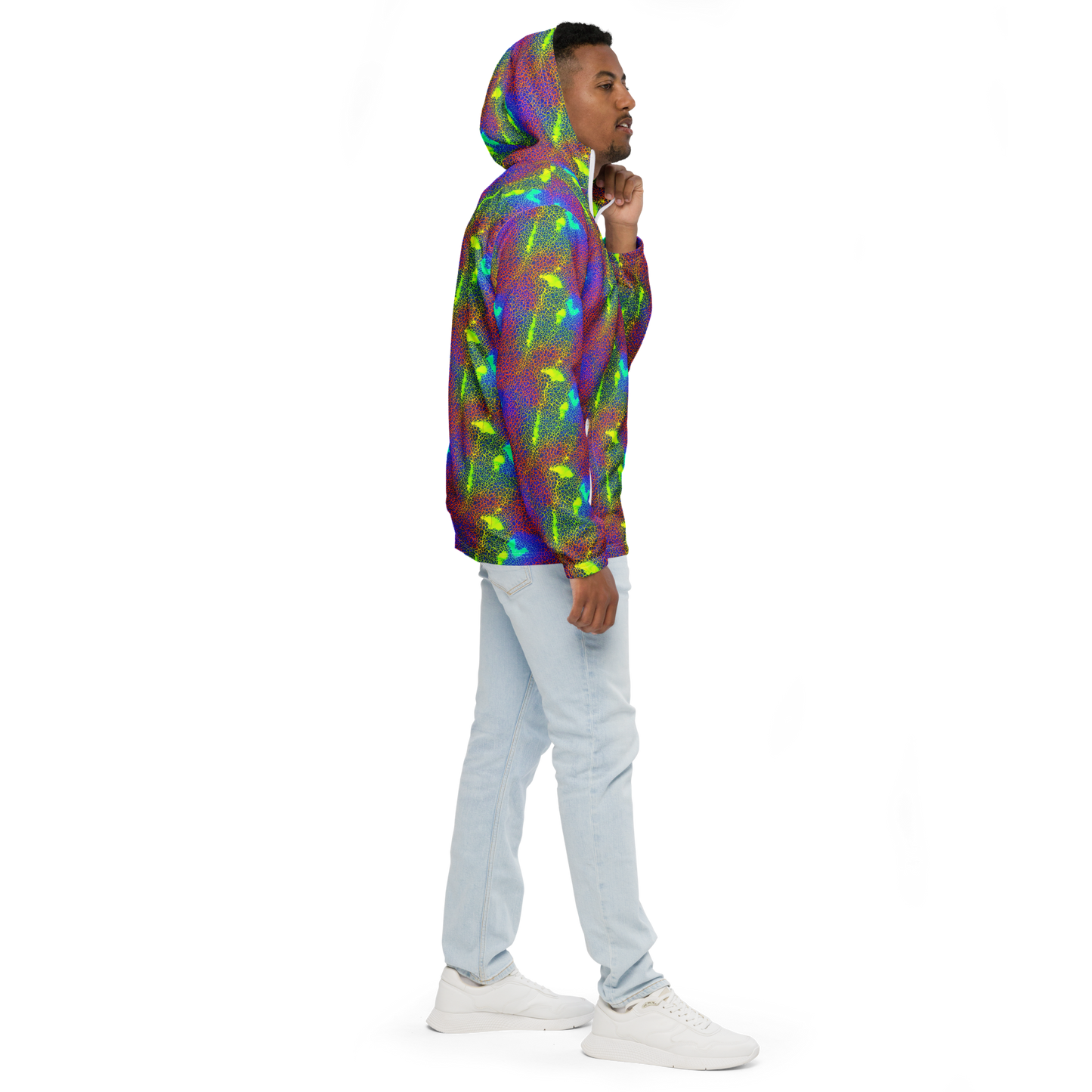 Men's Windbreaker - Prismatic Web