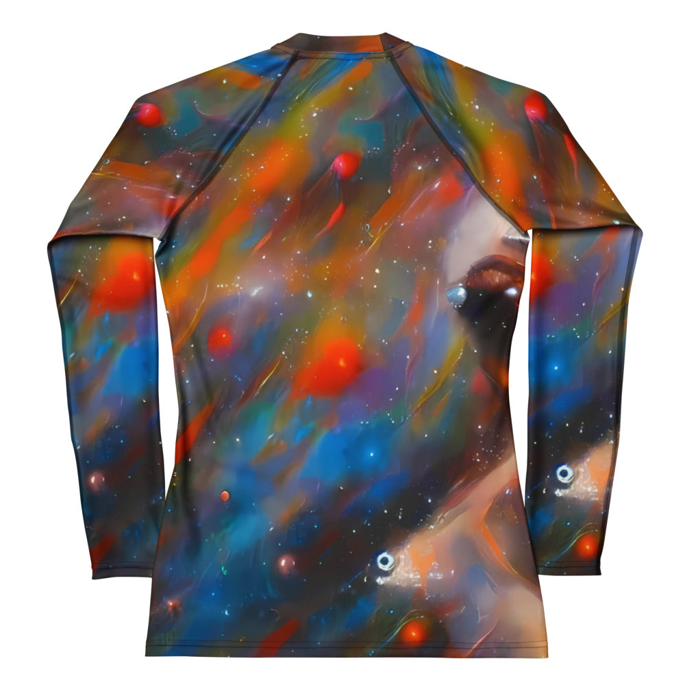 Women's Rash Guard - Painterly Void