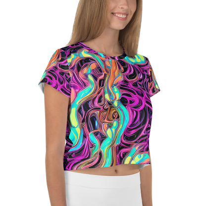 Women's Crop Tee - Neon Drizzle