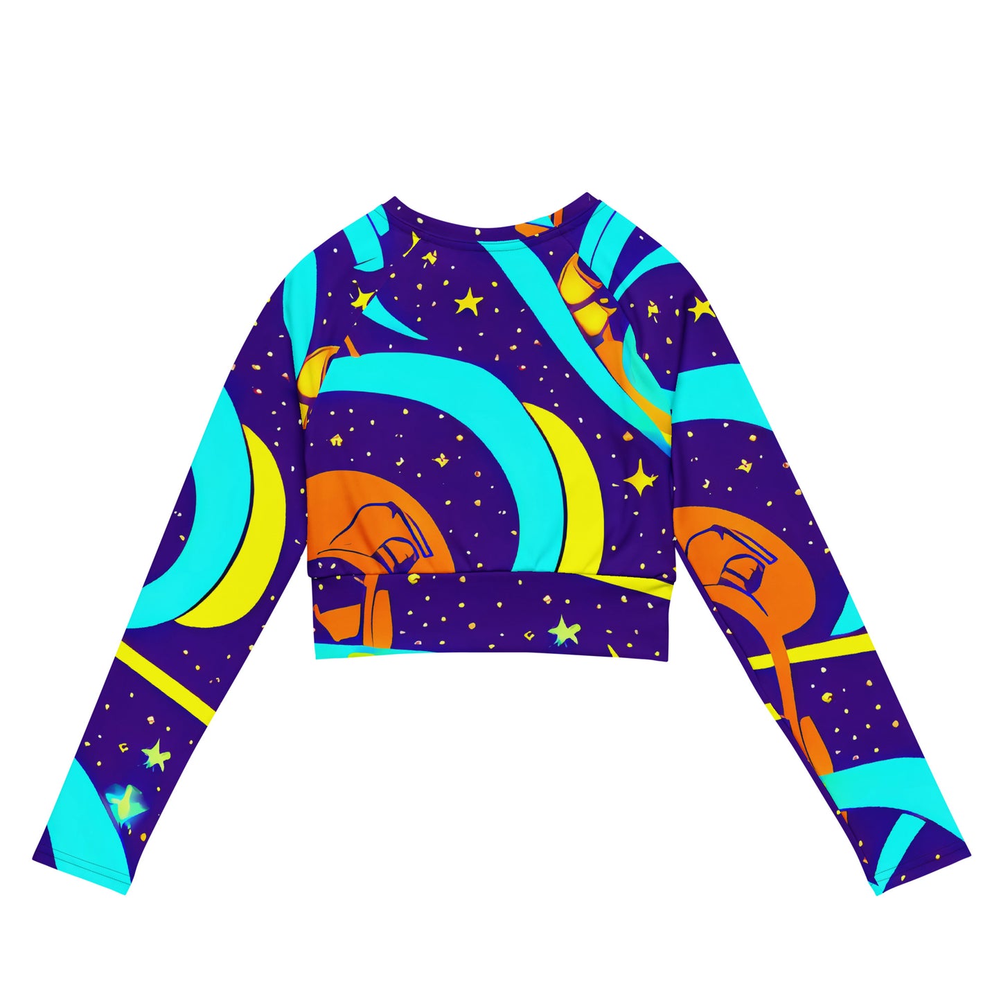 Long Sleeve Crop Top - Stellar Swirl