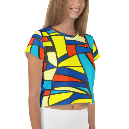 Women's Crop Tee - Neon Fractals