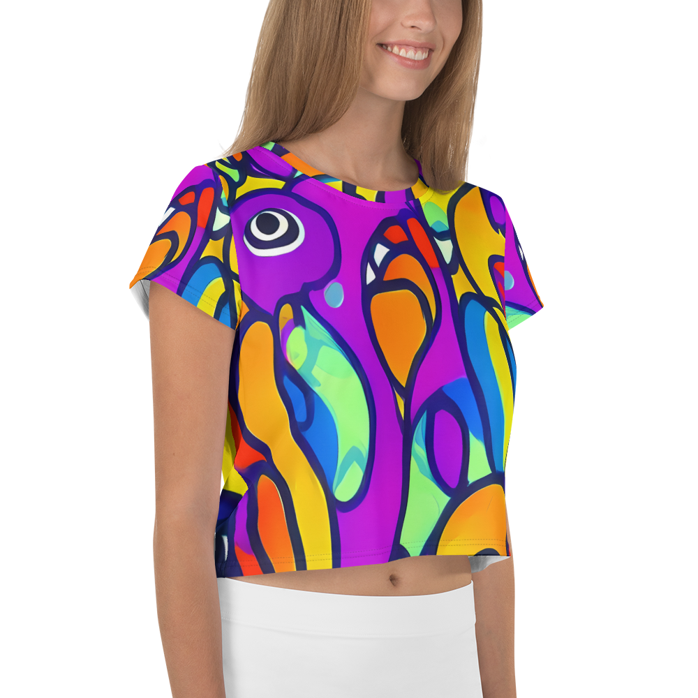 Women's Crop Tee - Kaleido Fish