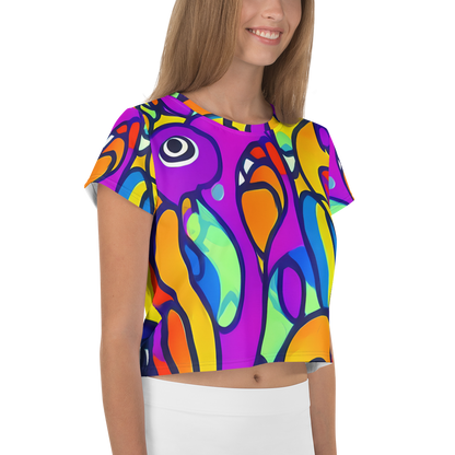 Women's Crop Tee - Kaleido Fish