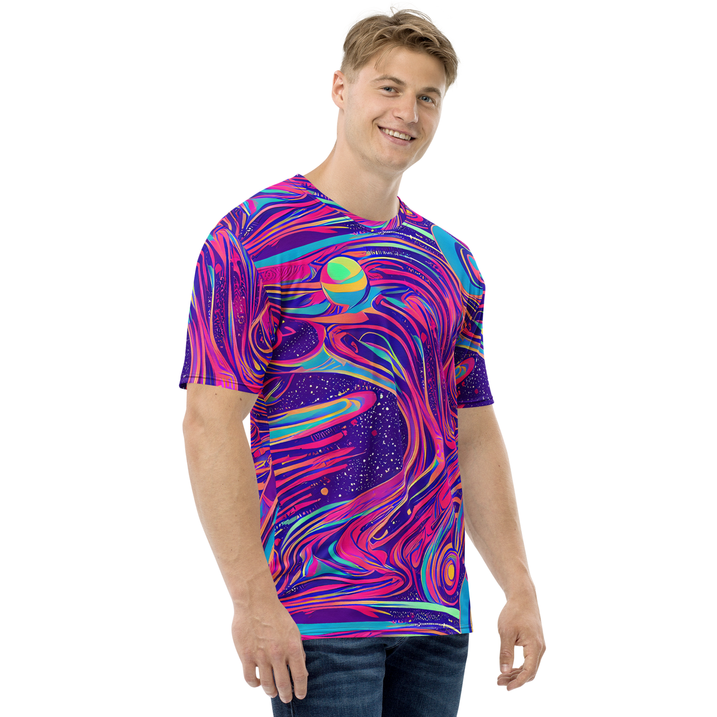 Men's Crew Neck T-Shirt - Nebula Noodles