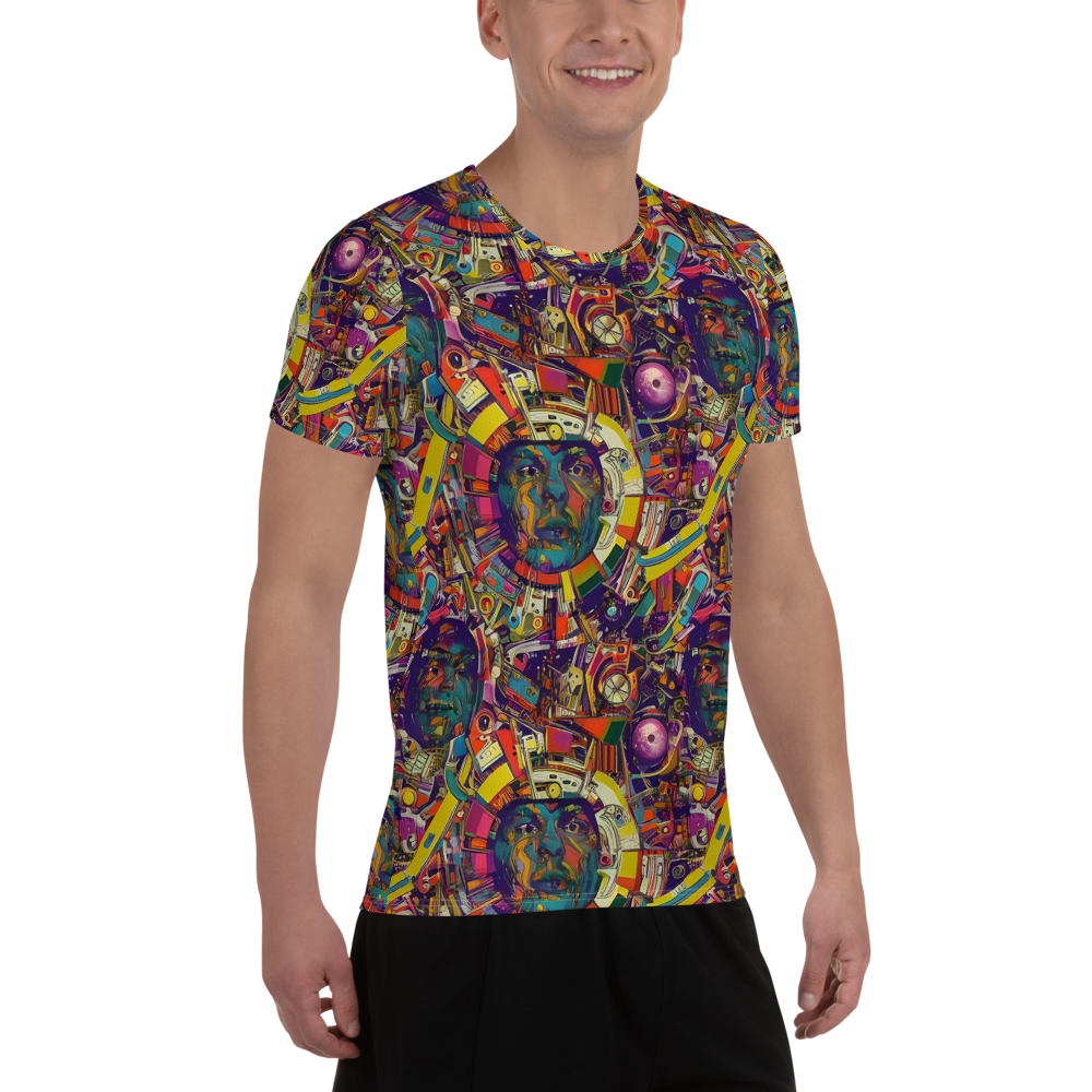 Men's Athletic T-Shirt - Cosmic Collage