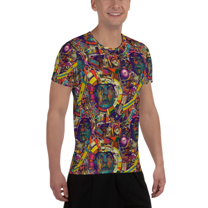 Men's Athletic T-Shirt - Cosmic Collage