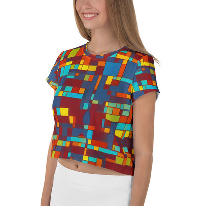 Women's Crop Tee - Astral Grid