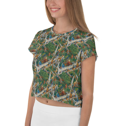 Women's Crop Tee - Emerald Dynasty