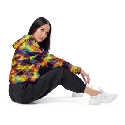 Women's Cropped Windbreaker - Averin's Nebula