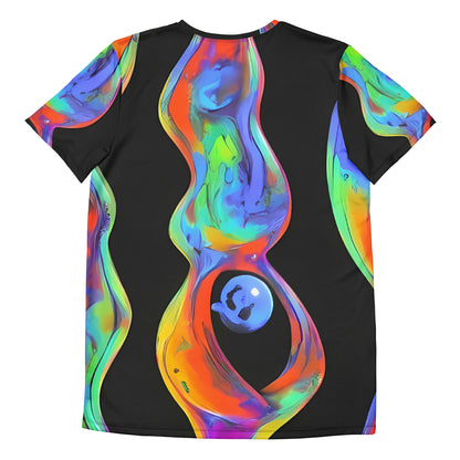 Men's Athletic T-Shirt - Vibrant Vortices