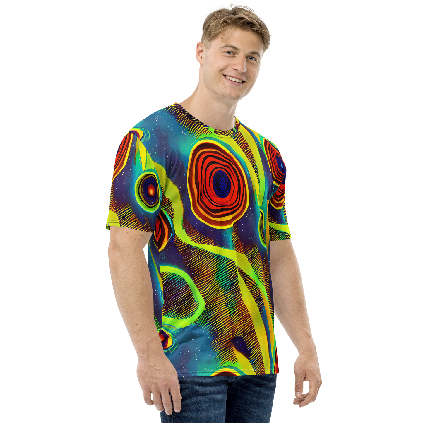 Men's Crew Neck T-Shirt - Galactic Pulse