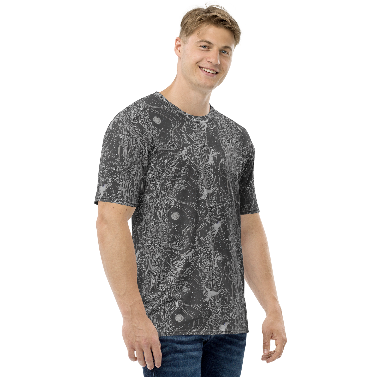 Men's Crew Neck T-Shirt - Nebula Wanderers
