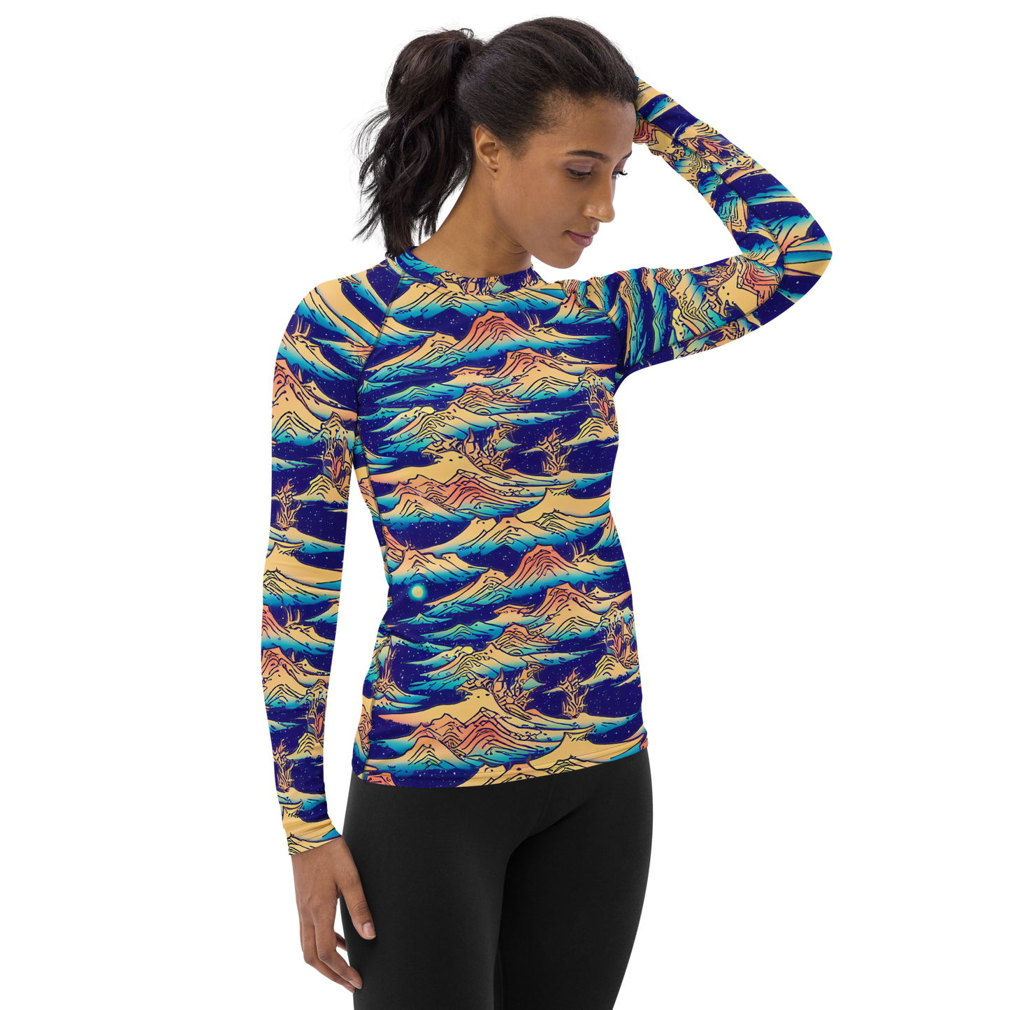 Women's Rash Guard - Mystical Mountain Mirage