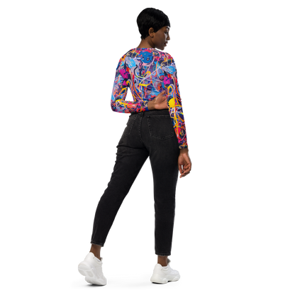 Long Sleeve Crop Top - Vibrant Fusion