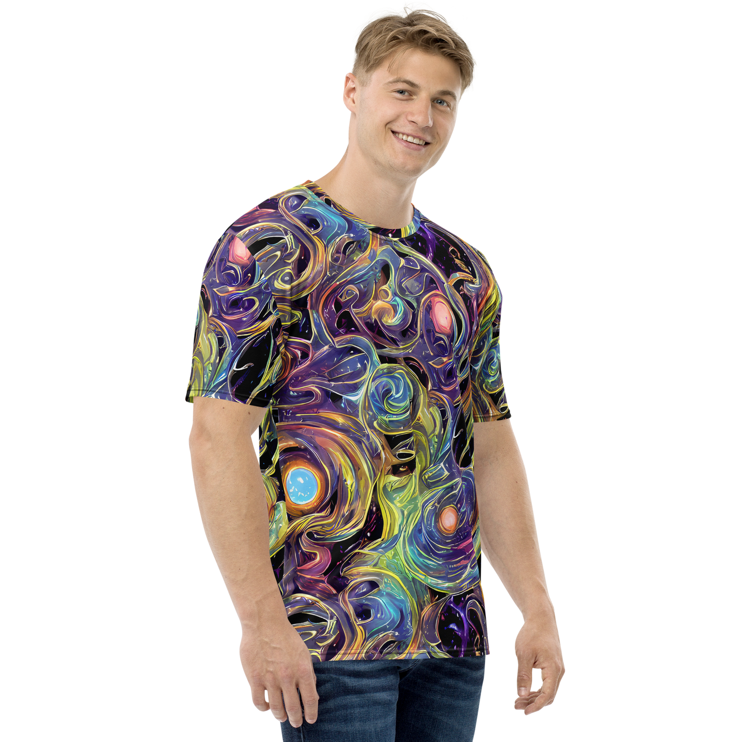 Men's Crew Neck T-Shirt - Lebacq Swirl