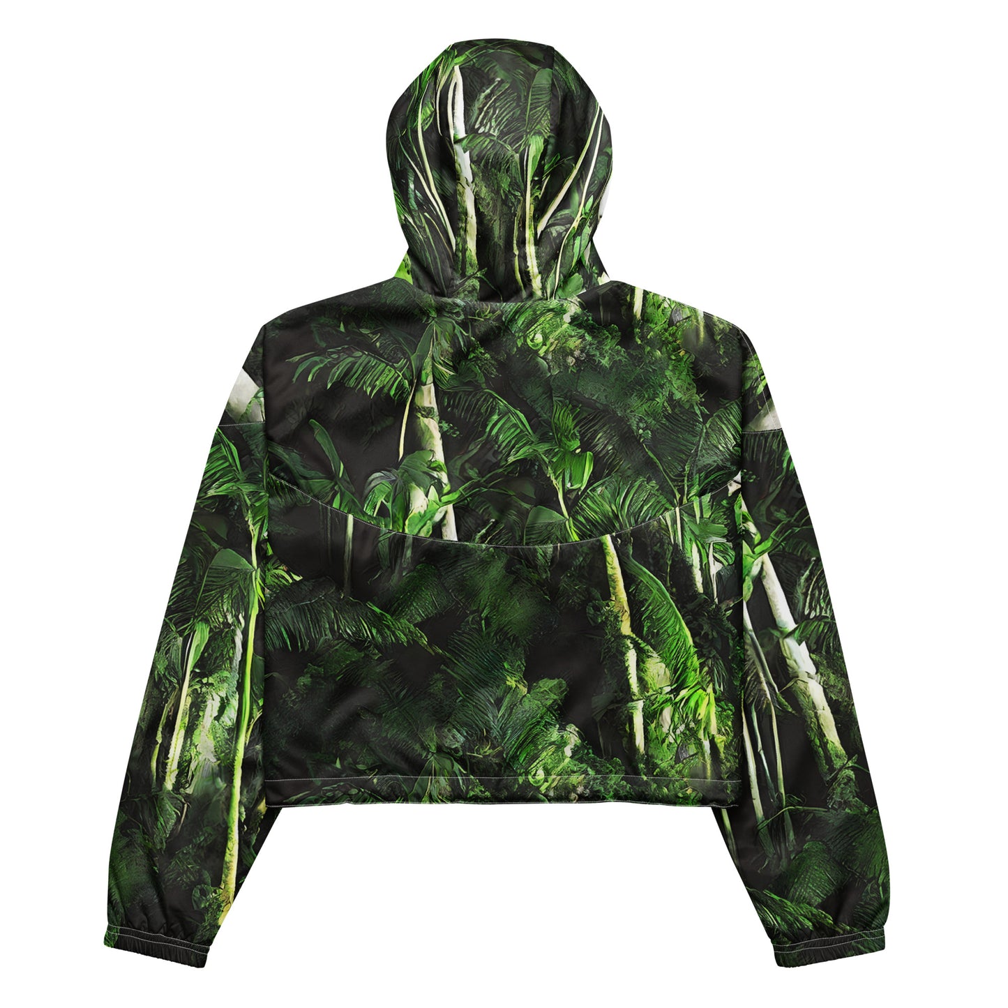 Women's Cropped Windbreaker - Emerald Canopy