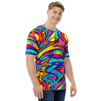 Men's Crew Neck T-Shirt - Electric Ecstasy