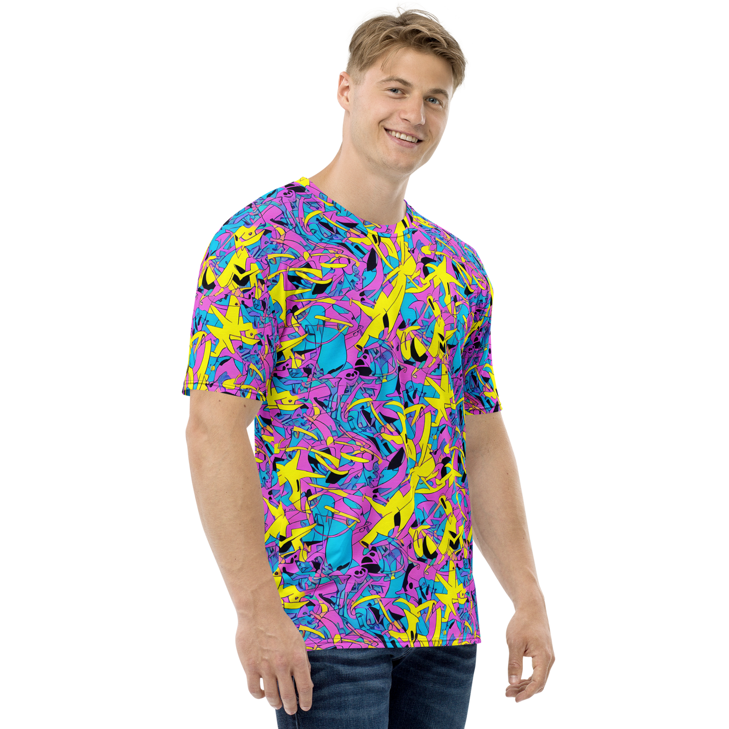 Men's Crew Neck T-Shirt - Neon Jive