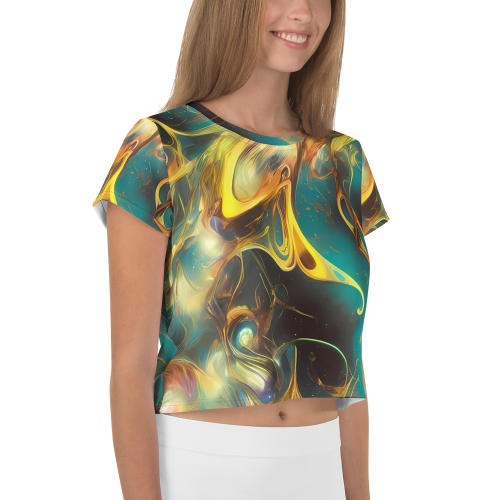 Women's Crop Tee - Elegant Whirl