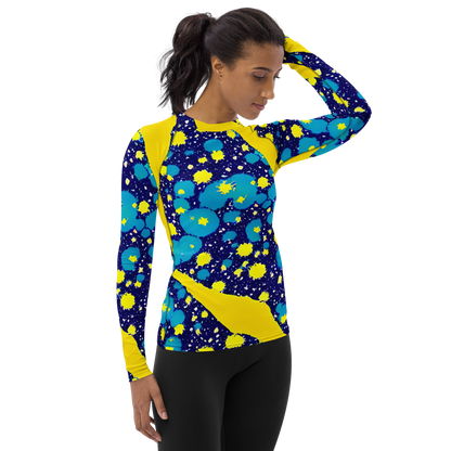 Women's Rash Guard - Starburst Splash