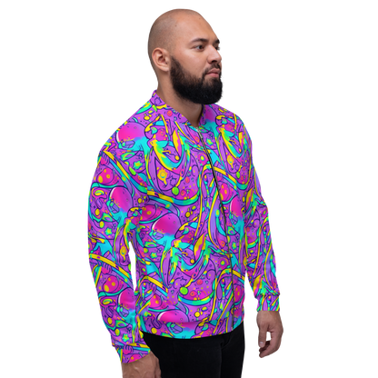 Bomber Jacket - Neon Galaxy Whirl