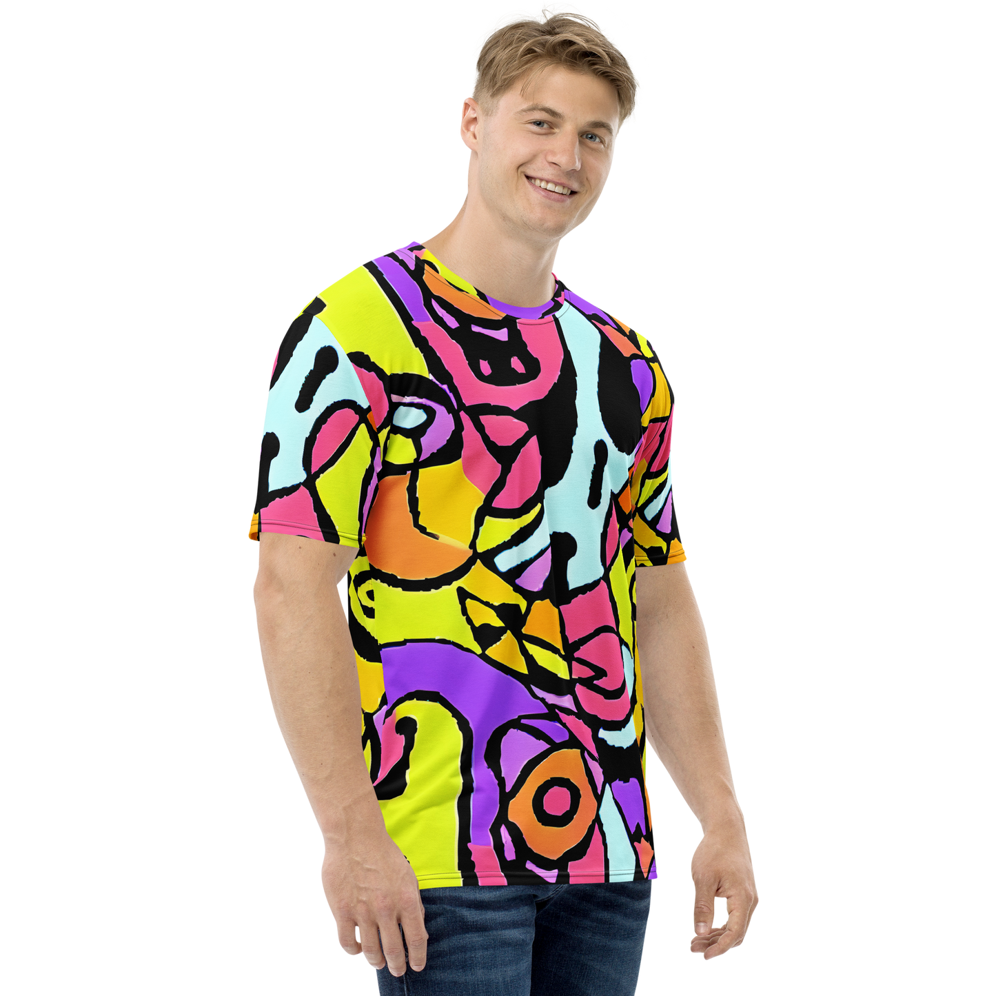 Men's Crew Neck T-Shirt - Spirals of Joy