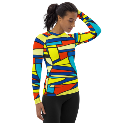 Women's Rash Guard - Neon Fractals