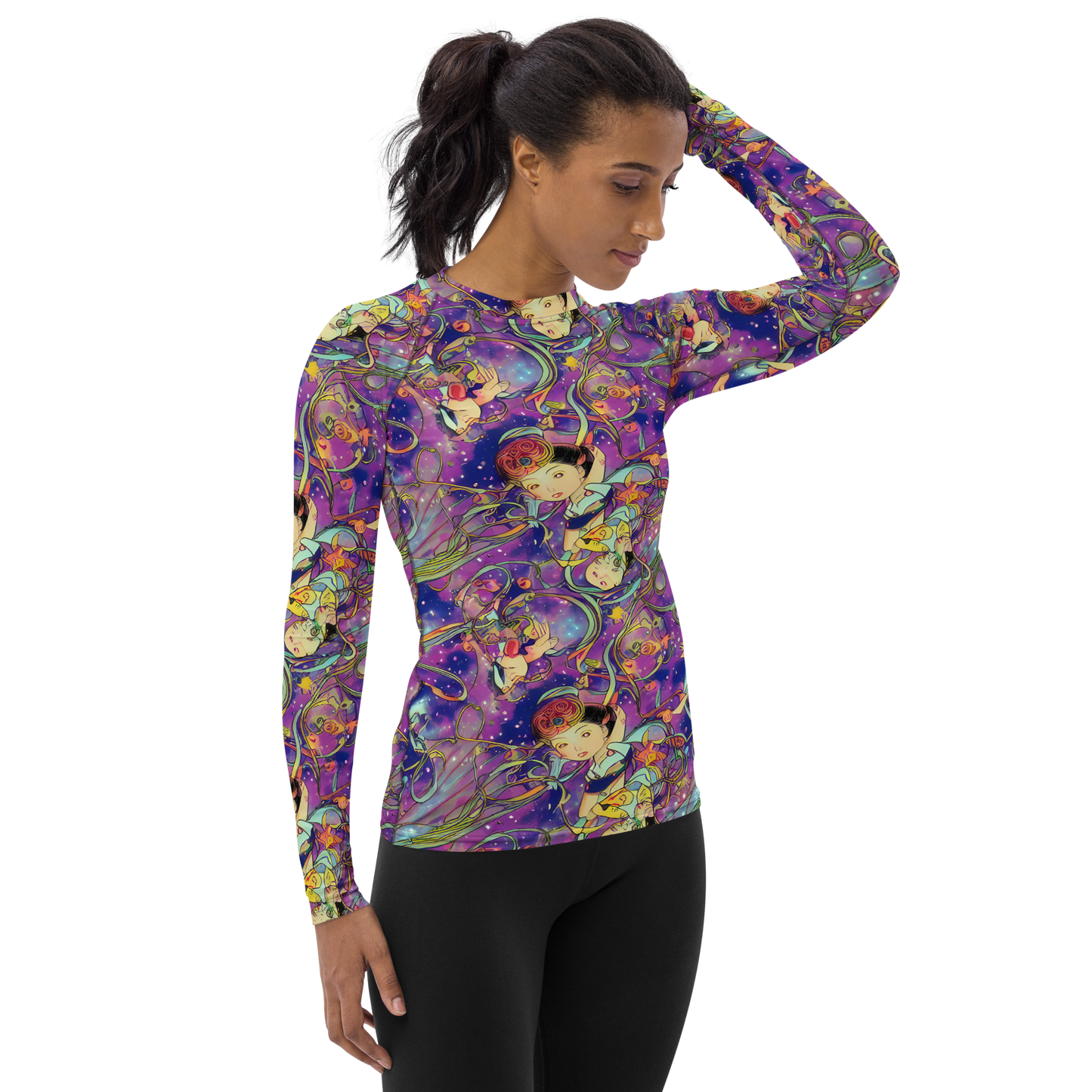 Women's Rash Guard - Spiral of Stardust