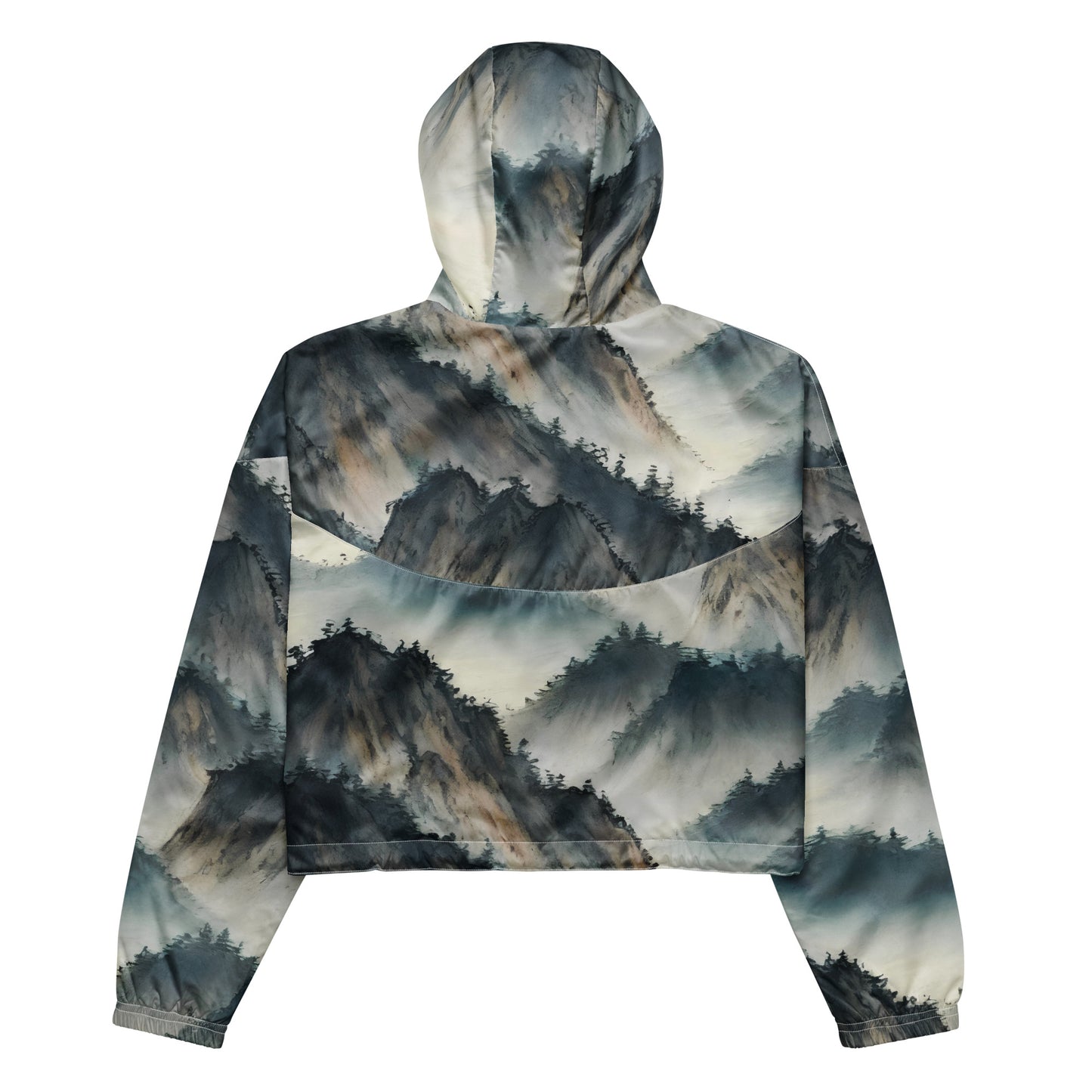 Women's Cropped Windbreaker - Misty Peaks