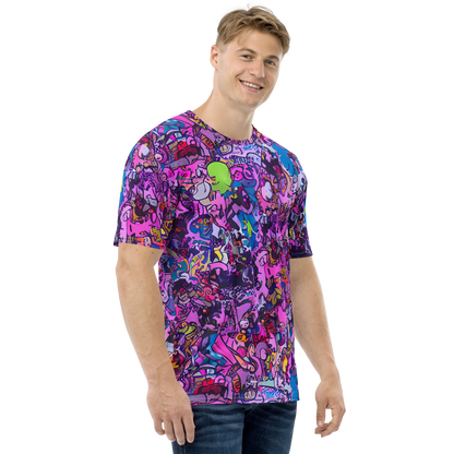 Men's Crew Neck T-Shirt - Chromatic Frenzy