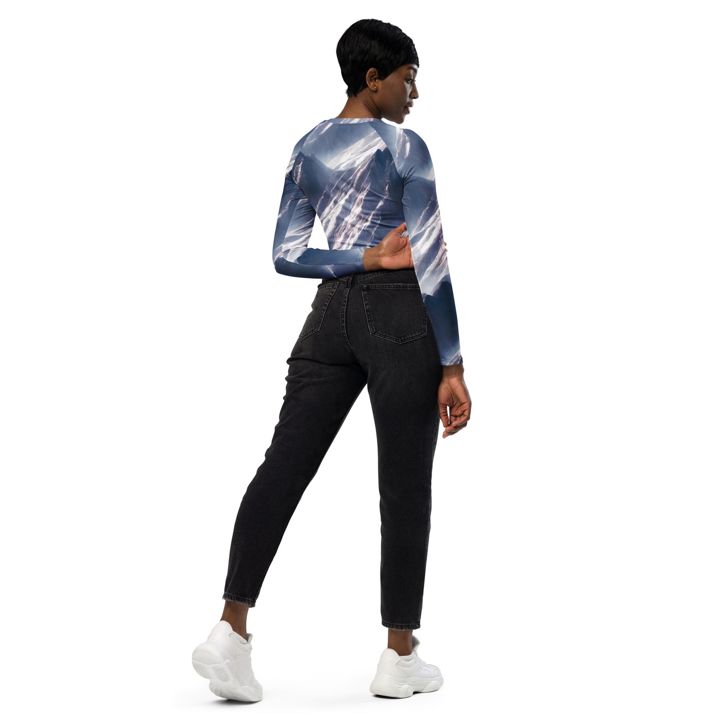 Long Sleeve Crop Top - Frosted Zenith