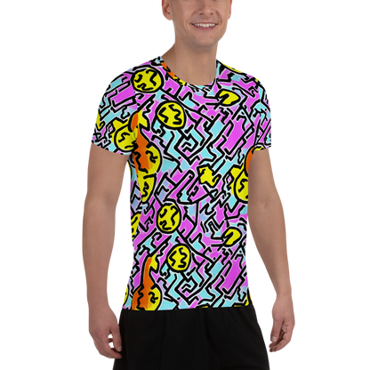 Men's Athletic T-Shirt - Punk Doodles