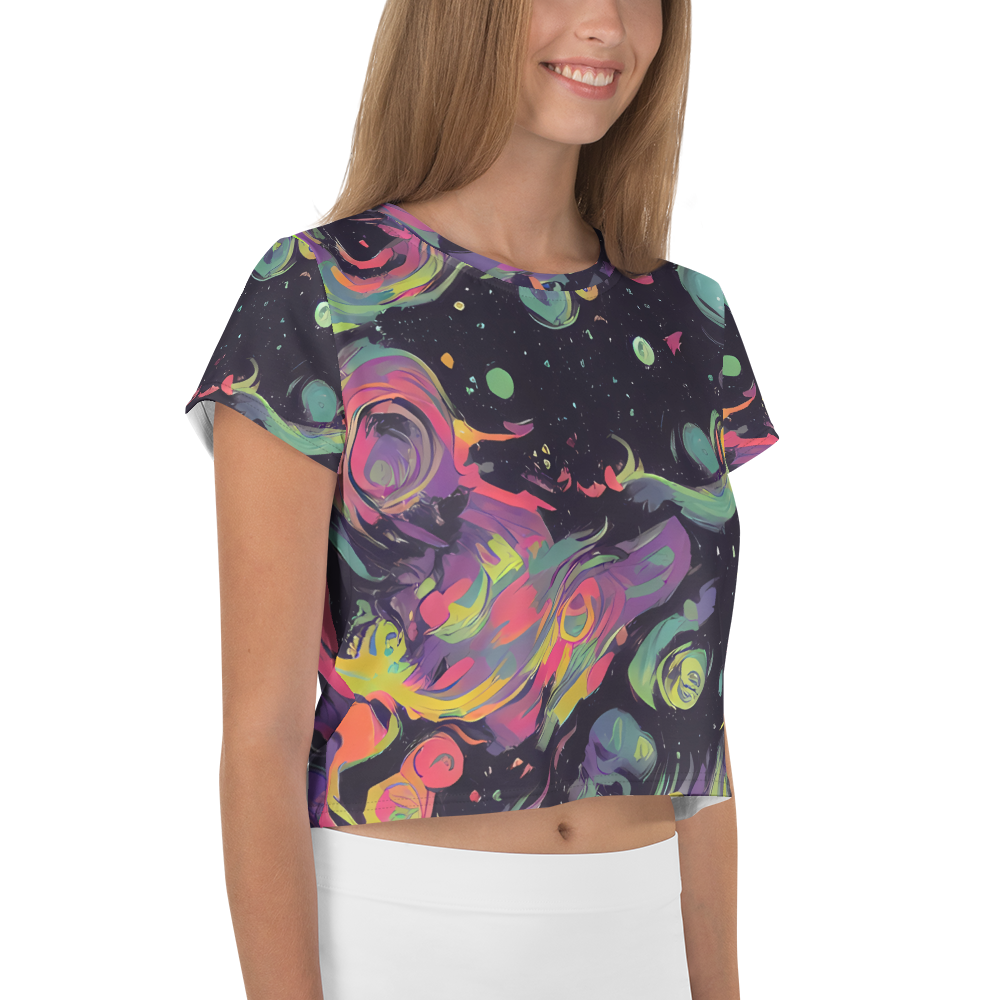 Women's Crop Tee - Psychedelic Drift