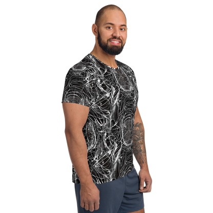 Men's Athletic T-Shirt - Nexus of Lines