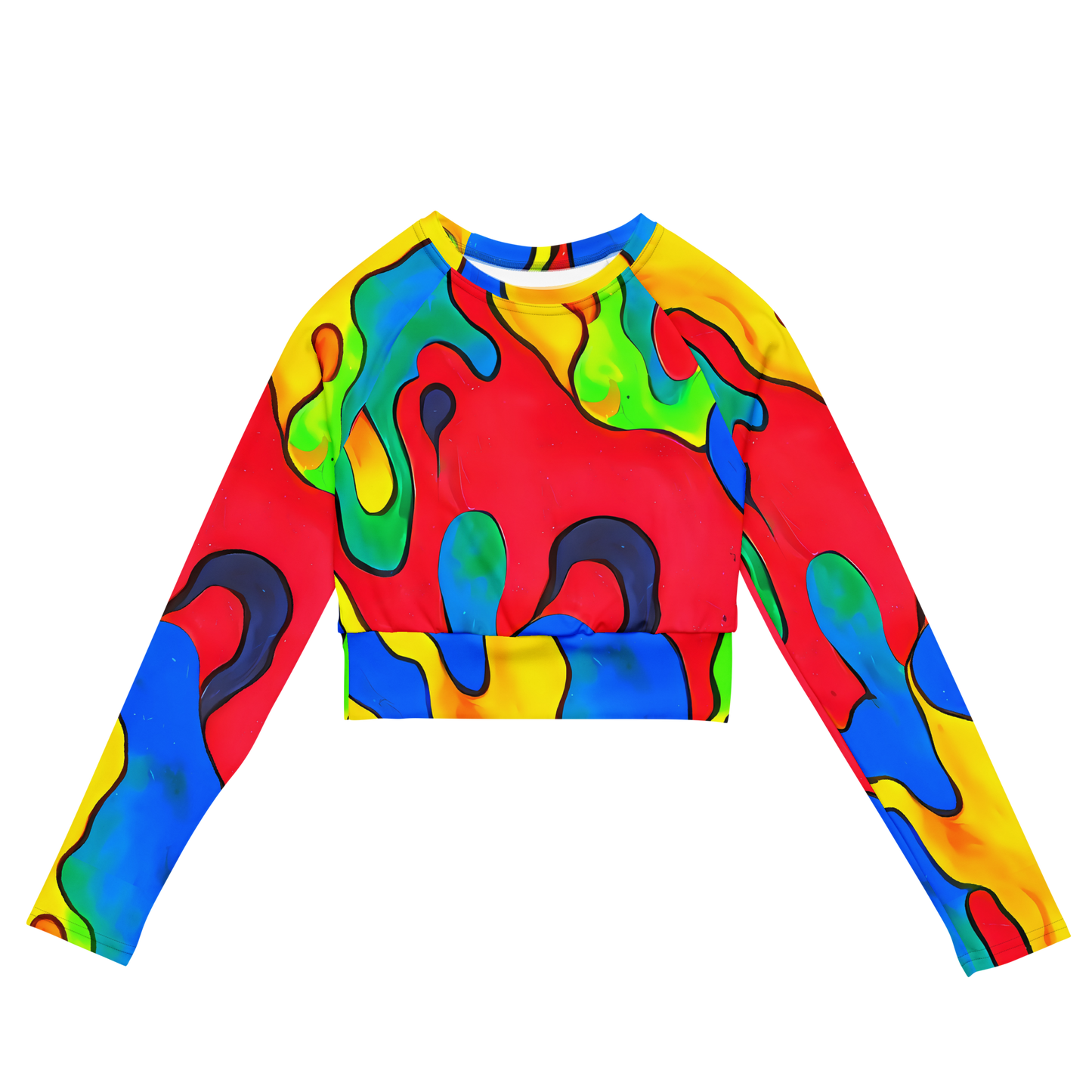 Long Sleeve Crop Top - Splash of Joy