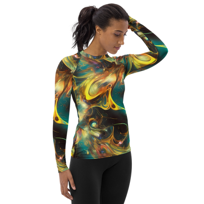 Women's Rash Guard - Elegant Whirl