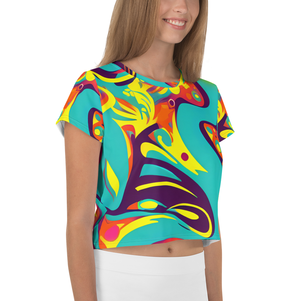 Women's Crop Tee - Retro Ribbon