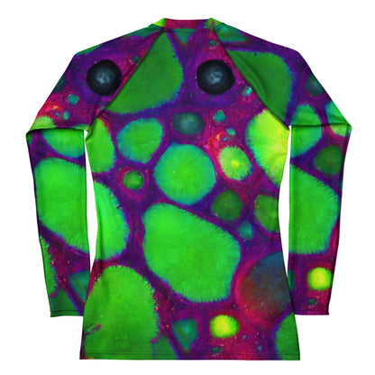 Women's Rash Guard - Acid Raindrops