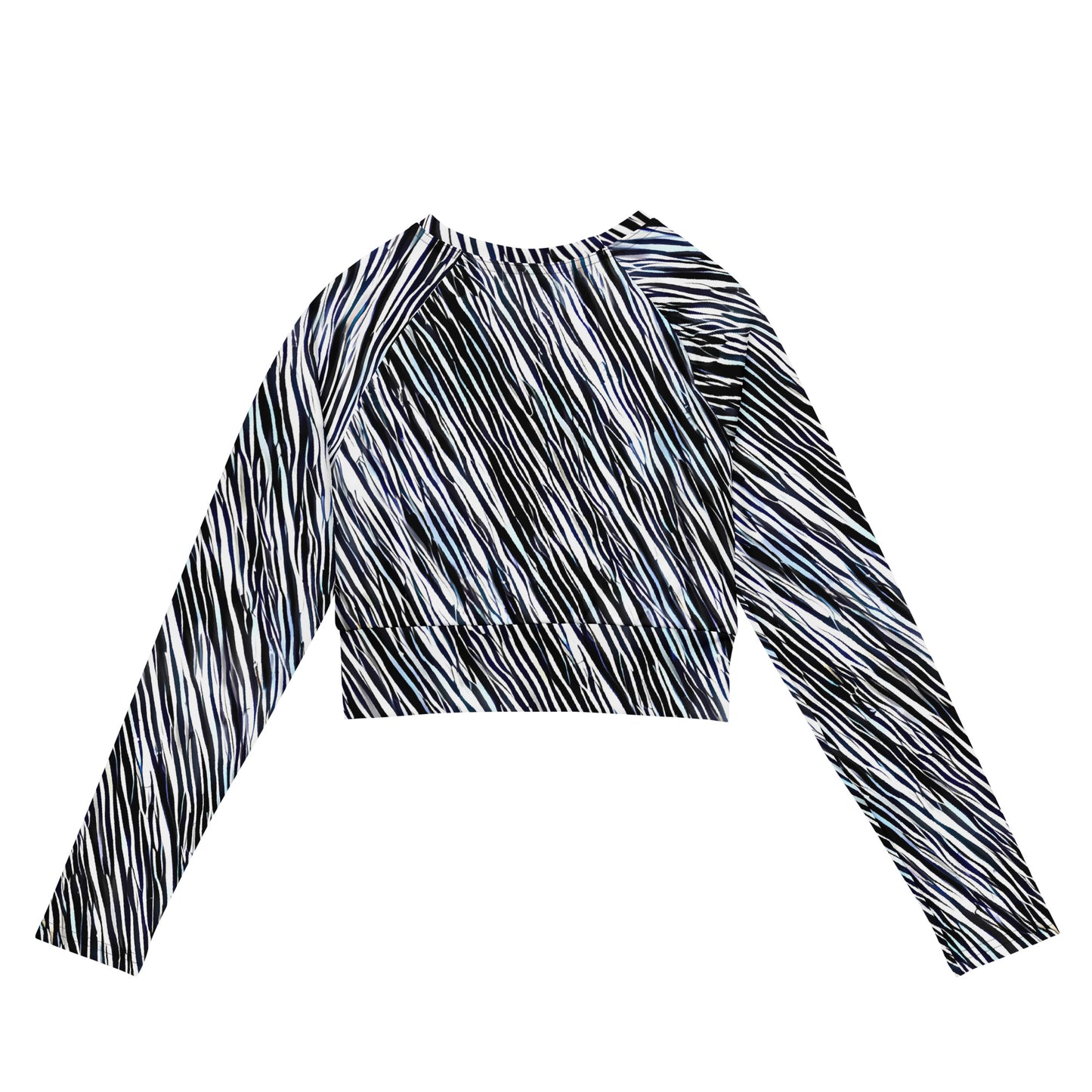 Long Sleeve Crop Top - Dupain Waves