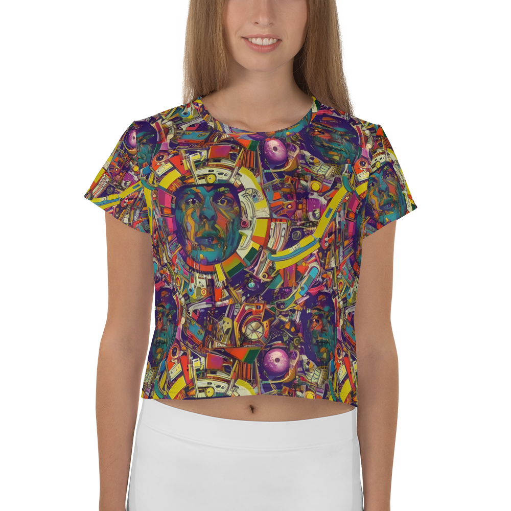 Women's Crop Tee - Cosmic Collage