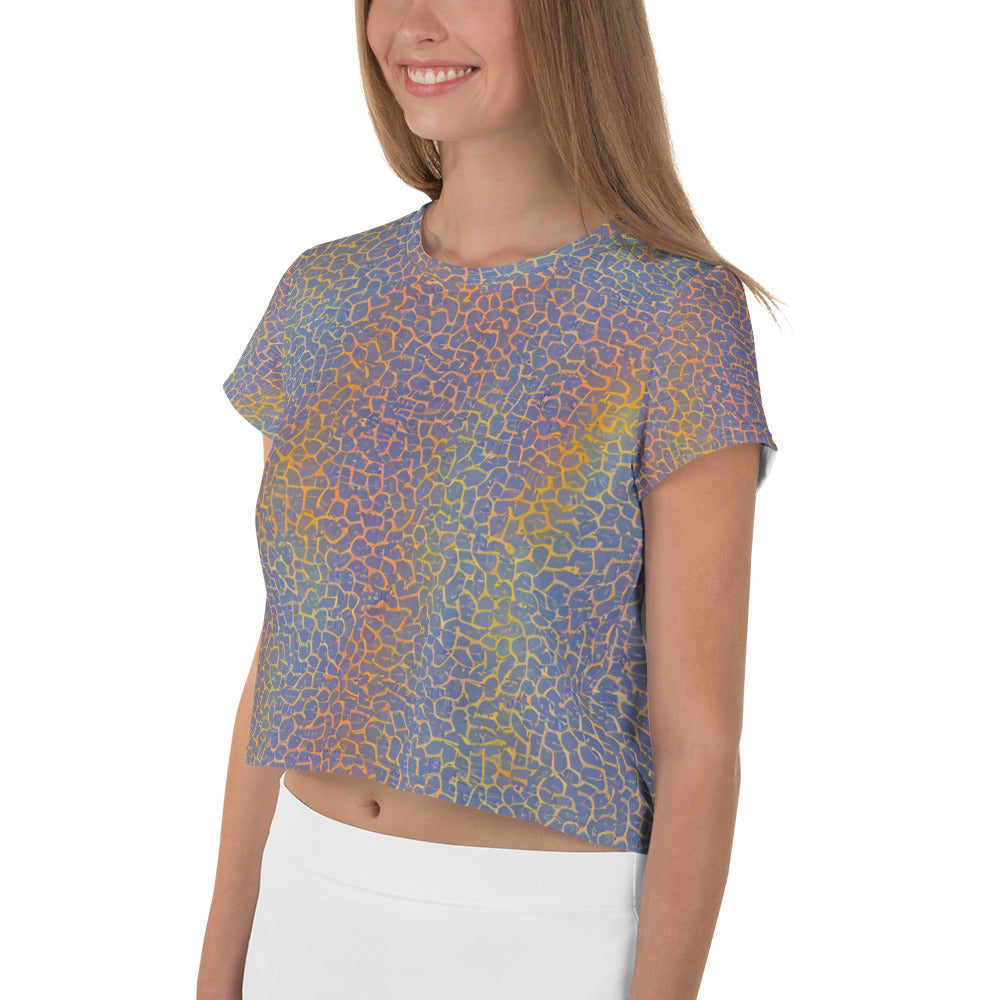 Women's Crop Tee - Martian Gridlock