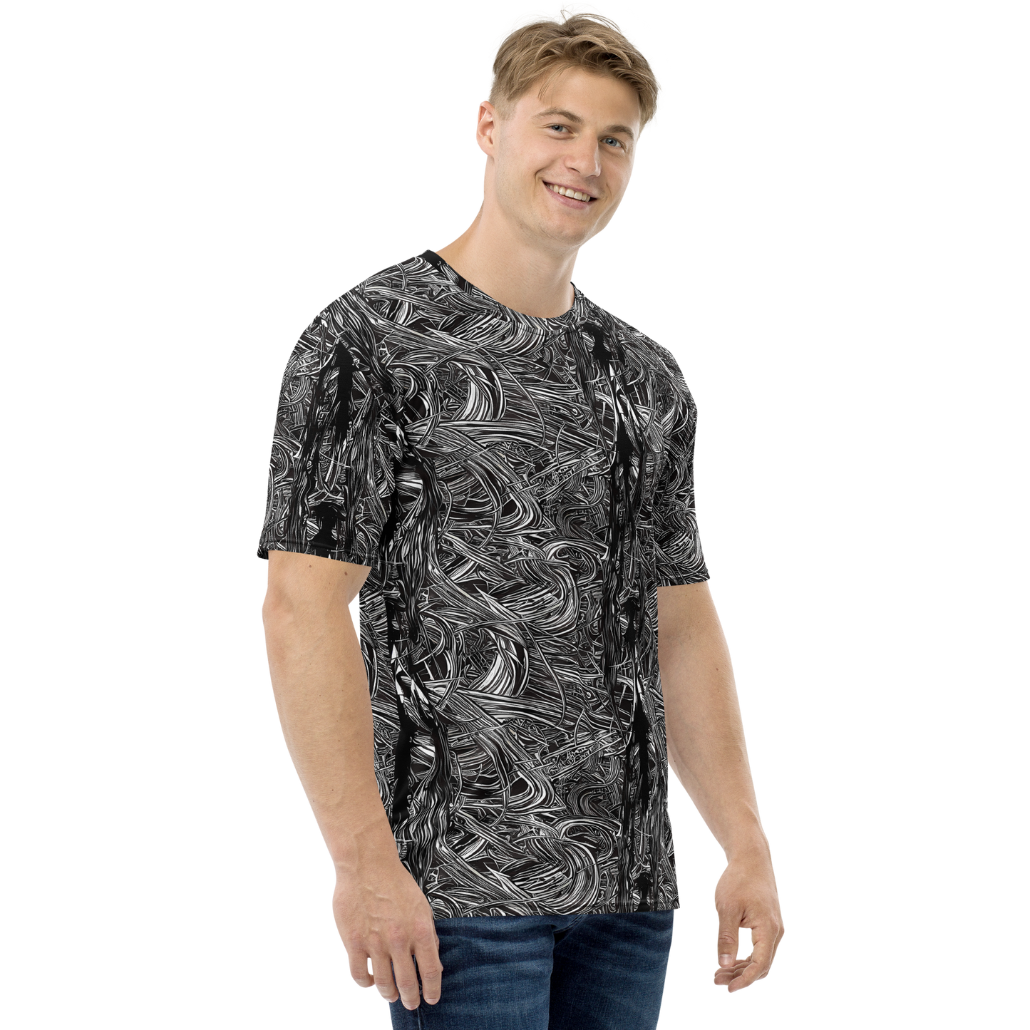 Men's Crew Neck T-Shirt - Mesmeric Tangles